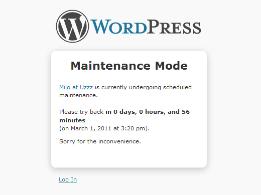 Maintenance Mode Plugin for WordPress